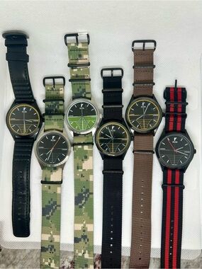 Lot of 6 NEW Recon S.Series Quartz Watches w/ Boxes Military NATO Strap Men’s